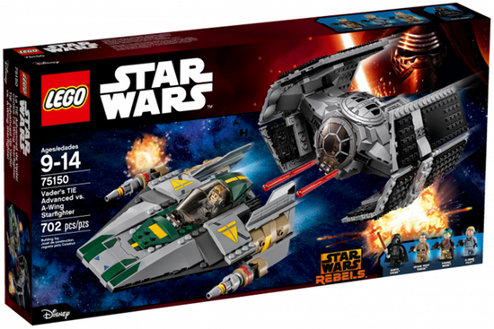 Lego Star Wars Vader's TIE Advanced vs. A-Wing Starfighter